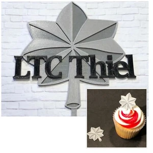 LTC Cake Topper, Lt Col Custom Cake Topper and Cupcake Toppers (1 Dozen) - Picture 1 of 8