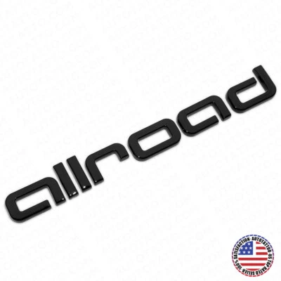 Audi Allroad Gloss Black Rear Letter Liftgate Nameplate Trunk Emblem Badge Sline - Image 1 of 4