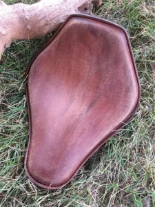 Leather Spring Solo Motorcycle Seat Distressed Brown Chopper Bobber Harley - Bild 1 von 9