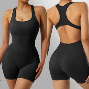 2024 Women's Sleeveless Yoga Romper - Summer Bodysuit & Fitness Playsuit - Picture 1 of 25