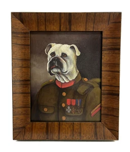Öl auf Leinwand Gemälde Amphormorpher Stier Hund Soldat, Stil Poncelet - Bild 1 von 5