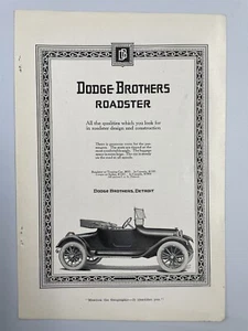 Pubblicità stampa Dodge Brothers Detroit 1917 - Dodge Brothers Roadster - Foto 1 di 1