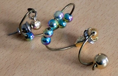 Ohrstecker Ohrring Regenbogen Helix Spirale Modeschmuck Metall Steckverschluss - Bild 1 von 4