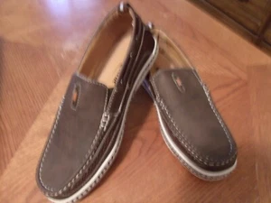 "FRENCHIC"" Mocassini slip on marroni da uomo, taglia 9,5 nuovi con scatola - Foto 1 di 7