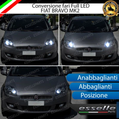 CONVERSIONE FARI FULL LED FIAT BRAVO MK2 19600 LUMEN 6000K BIANCO CANBUS - Immagine 1 di 4