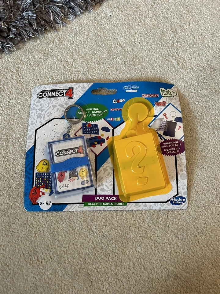 Connect 4 Mini Keychain Hasbro Games  New & Sealed Travel Size - Image 1 of 1