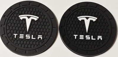 Автомобильные подставки для Tesla 2 шт. Нескользящие силиконовые коврики подстаканники авто офис новые - Изображение 1 из 3