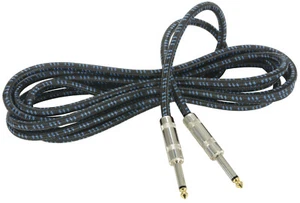 Klassische geflochtene Gitarre Blei schwarz/blau 6,0 m Druckguss Mono Jack Stecker Baumwolle - Bild 1 von 3