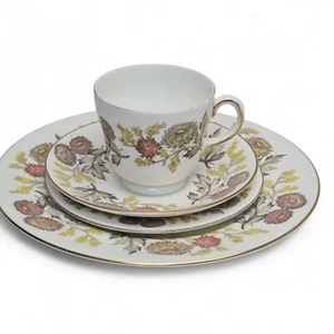 Bone China Trio Set: Teacup, Saucer, Side Plate. Wedgwood Lichfield  - Picture 1 of 16