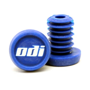 One PAIR ODI BMX bicycle nylon handlebar push-in bar ends plugs -Blue - Picture 1 of 1