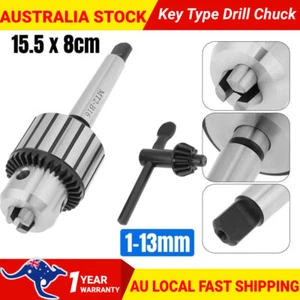 1-13mm MT2-B16 Key Type Self Tighten Lathe Drill Chuck + Taper Arbor Qaulity New - Picture 1 of 12