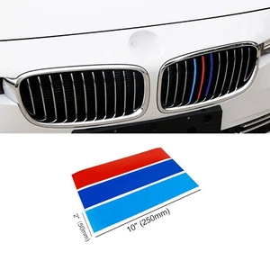 10" M-Colored Stripe Custom Exterior Decor Sticker For BMW Body Hood Bumper Roof - Bild 1 von 9