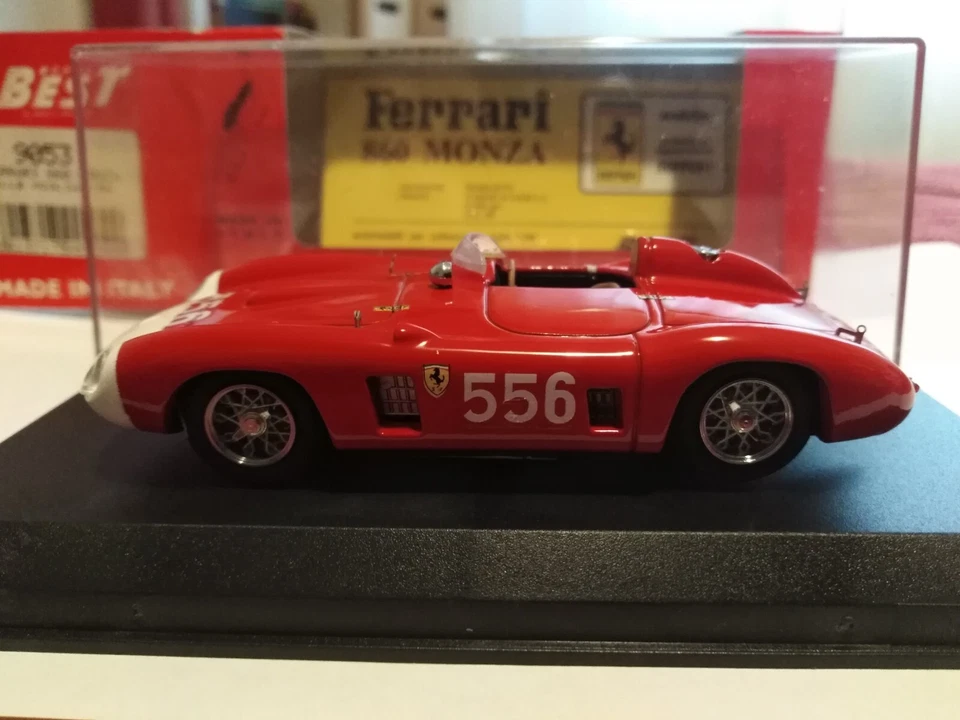 BEST MODEL 1:43 FERRARI 860 MONZA LUIGI MUSSO MILLE MIGLIA 1956 CON BOX - Immagine 1 di 4