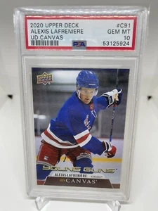 Alexis Lafreniere 2020-21 Upper Deck Series 1 Young Guns Canvas RC PSA 10 - Picture 1 of 1