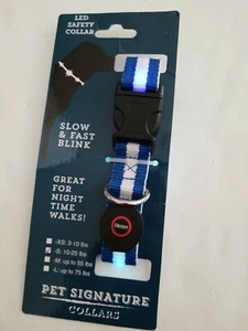 Collares de seguridad LED de la firma para mascotas perros pequeños 10-25 libras se iluminan - Imagen 1 de 3