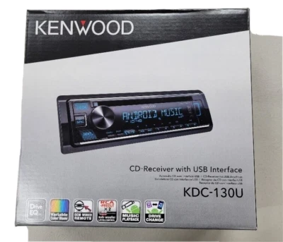 Kenwood KDC-130U CD Receiver Front USB AUX In 2 Preouts 2.5V Detachable NEW - Image 1 of 4