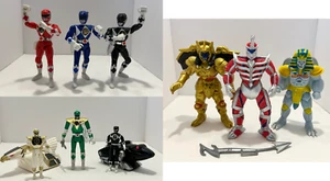 Vintage Power Rangers lot 9 figures Sphinx Zedd Bandai  Red Blue Black MMPR RARE - Picture 1 of 8