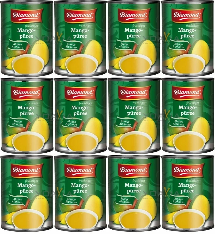 [12x 850g] DIAMOND Mango Püree Alphonso / Mango Pulp / Mangopüree KV - Bild 1 von 1