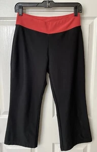 Nike Dry Fit Pantalones Atléticos Recortados Cintura Negra Rosa Para Mujer Pequeña S - Imagen 1 de 7