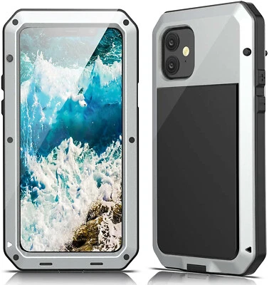 Funda Antigolpes para iPhone 12 Pro Max Aluminio Vidrio Militar Armadura Cubierta Foto 1 de 4