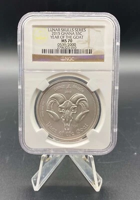 2015 Lunar Skull Series ,Year Of The Goat Serial # 0539/200 NGCMS70 - Image 1 of 2