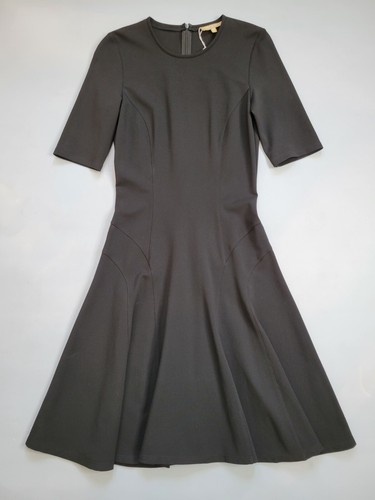 ABITO TUBINO SVASATO NERO COLLEZIONE MICHAEL KORS US TAGLIA 4 MADE IN ITALY