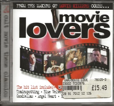VARIOUS - Movie Lovers (Telstar Records #TCD2876 - UK, 1996) CULT MOVIE CLASSICS - Image 1 of 2