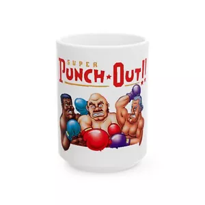 Super Punch Out! SNES Retro Style Cover Art White Ceramic Mug (11oz, 15oz) - Picture 1 of 9