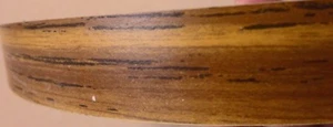 Teak Polyester Kantenanleimung 11/16" x 120" mit vorgeklebtem Schmelzkleber 0,6875" - Bild 1 von 2