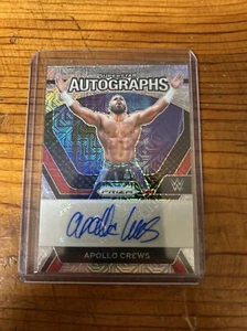 2024 Panini Prizm WWE Superstar Autographs Apollo Crews Auto Mojo 25/25 Book End - Picture 1 of 3