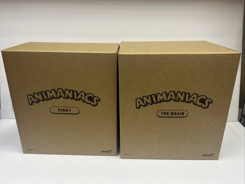 LOT OF 2 Super7 Animaniacs Ultimates Pinky & The Brain Action Figures BRAND NEW Cover