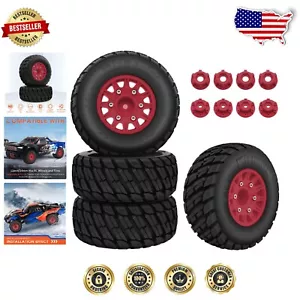Versatile 1/10 Scale RC Truck Tires - 12mm/14mm Hex - High-Quality Rubber, 4 Pcs - Picture 1 of 8