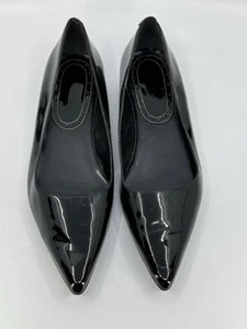 Nine West Womens (WNFRANTIC) Blk Patent Pointed Flats Sz 8M Pre-owned - Picture 1 of 12