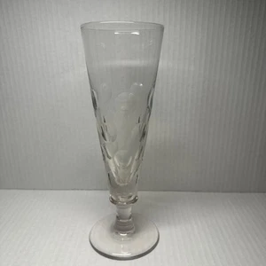 Vintage BRYCE GLASS "CUT DOT" 8oz PILSNER BEER 7-3/4" - Cut Polished Dots - Picture 1 of 5