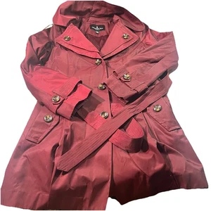 Trench donna antipioggia London Fog colore vino taglia M usato in ottime condizioni bellissimo - Foto 1 di 8
