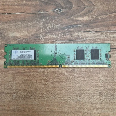 RAM Barrette Mémoire DDR2 NANYA NT256T64UH4A0F-5A 256MB PC2-3200U 333MHz - Immagine 1 di 2