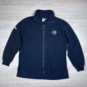 Vintage Jacksonville Jaguars Jacket Mens XL Full Zip Black Fleece 90s Y2K - Picture 1 of 10