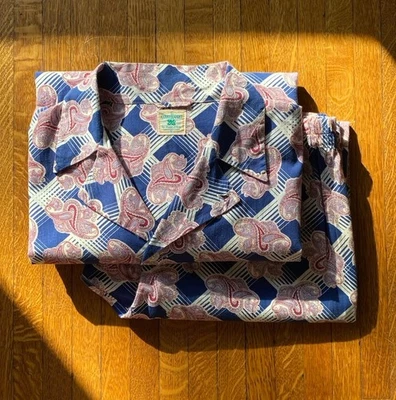 Juego de salón pijama vintage de algodón cachemir sanforizado Kerry Knight Rice-Stix años 50 Foto 1 de 4