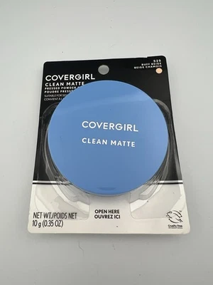 NEW CoverGirl Clean Matte Pressed Powder, Buff Beige 525, 0.35oz - Image 1 of 4