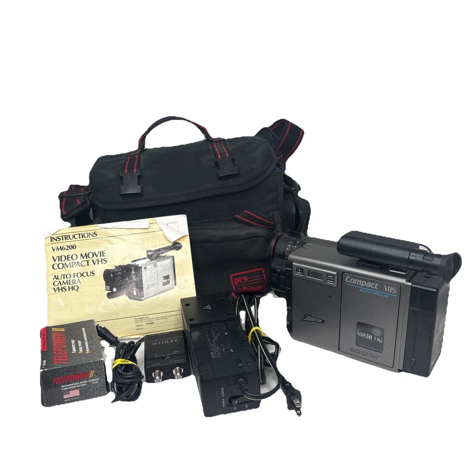 Zenith VM6200 Camcorder Bundle Charger Case Instructions Extra Battery No Tape - Image 1 of 4