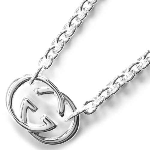 GUCCI Accessori per Collana Uomo e Donna Doppia G Argento