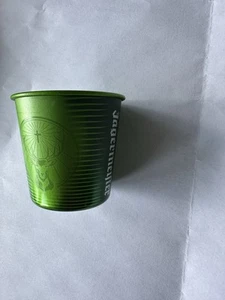 JAGERMEISTER COLOR CHANGING SHOT CUPS (50) GREEN ALUMINUM JAGER Brand New - Picture 1 of 5