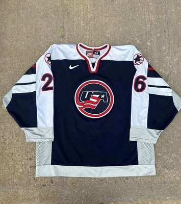 Camiseta deportiva vintage del equipo de hockey de Estados Unidos para hombre talla 54 1998 Juegos Olímpicos parche Nike equipo Foto 1 de 4