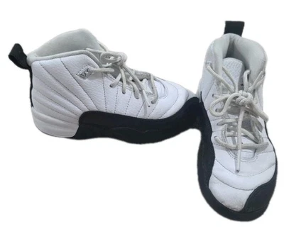 Jordan 12 Retro Shoes Boys 12C Black White Youth Playoff PS Sneakers 151186162 - Image 1 of 4