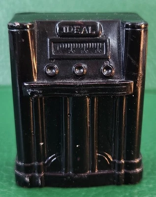 Винтажный 1950-е идеальный пластиковый миниатюрный кукольный домик I-999 напольное радио 2 1/8 дюйма коричневый - Изображение 1 из 4