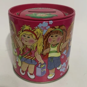 Vintage Cabbage Patch Kids 3,25" Pink Tin Bank APS - Bild 1 von 6