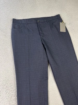 Pantalones Canali Para Hombre 37 Azul Marino Cuadros Lana Calce Regular Sin Dobladillo Hecho en Italia Foto 1 de 4