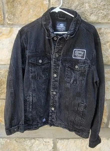 Lurking Class Sketchy Tank Jean Jacket Black White Cougar Panther Unisex L - Picture 1 of 19