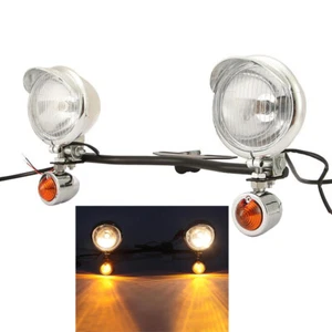 Fog Passing Turn Signal Light Bar For Harley Touring Road King Electra Glide - Picture 1 of 10