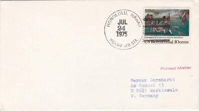 1975 USA cover from Hickam AFB, Honolulu, Hawaii to Marktzeuln Germany - Image 1 of 2